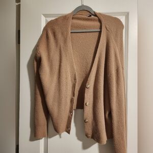 American Eagle Outfitters Tan Cardigan Sweater